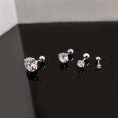 2025新款 潮耳骨小耳钉细针女软骨拧螺丝拧扣仿钻双耳洞超闪单只男