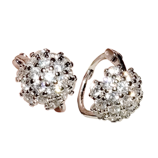 超闪满钻耳骨钉小耳圈纯银针高级感轻奢睡觉免摘耳骨环耳扣耳饰