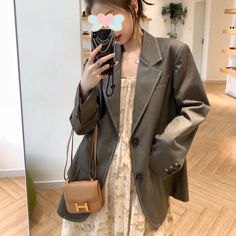 秋日前奏 小西装外套女夏薄款气质感宽松西服上衣秋