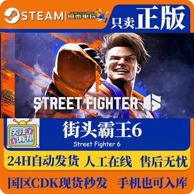 Steam正版国区CDK 街头霸王6 Street Fighter 6 激活码 现货秒发