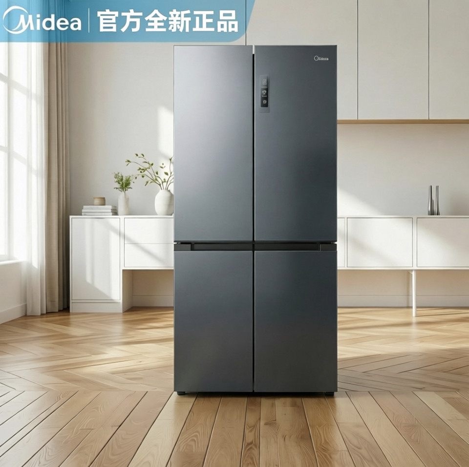 美的冰箱BCD-503WSGPM沁玉蓝无霜十字对开变频一级双循环