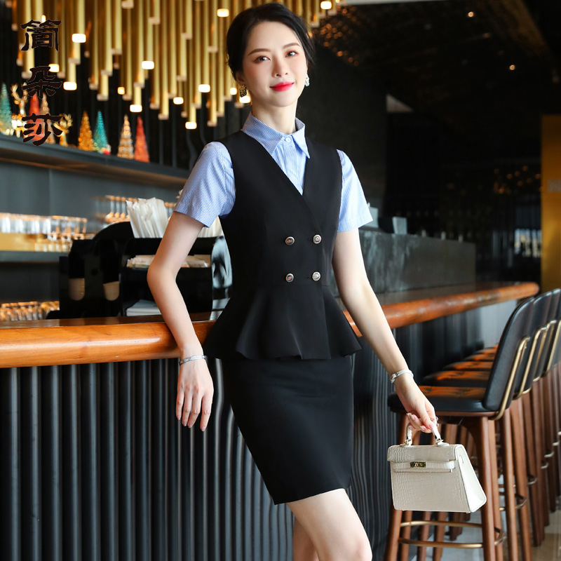 职业套装马甲酒店前台接待工作服