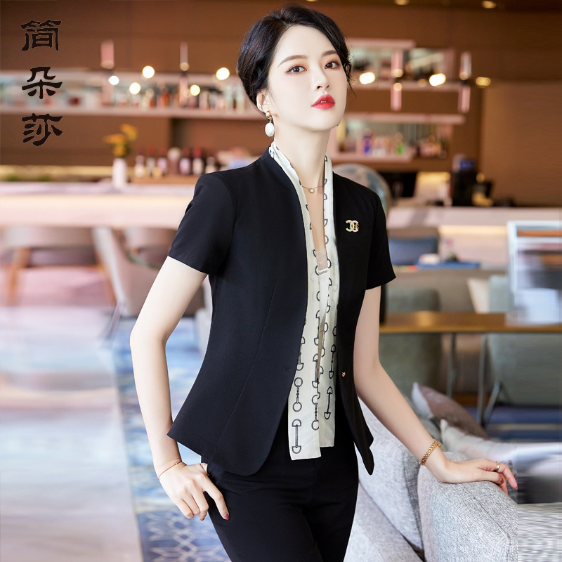 夏季西装套装女薄款酒店服务员