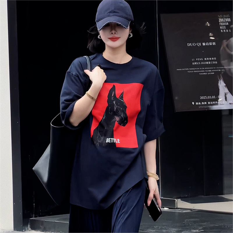 欧货小衫爆款印花短袖t恤