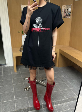 短袖中长款复古休闲纯棉情侣