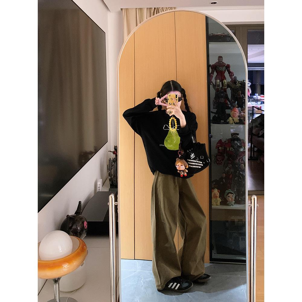韩系圆领水果梨子印花卫衣