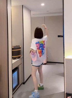 短袖潮中长款纯棉减龄显瘦