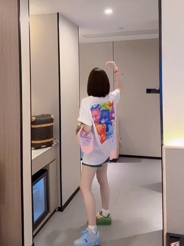 短袖潮中长款纯棉减龄显瘦