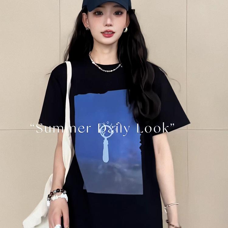 欧美洋气独特别致短袖t恤
