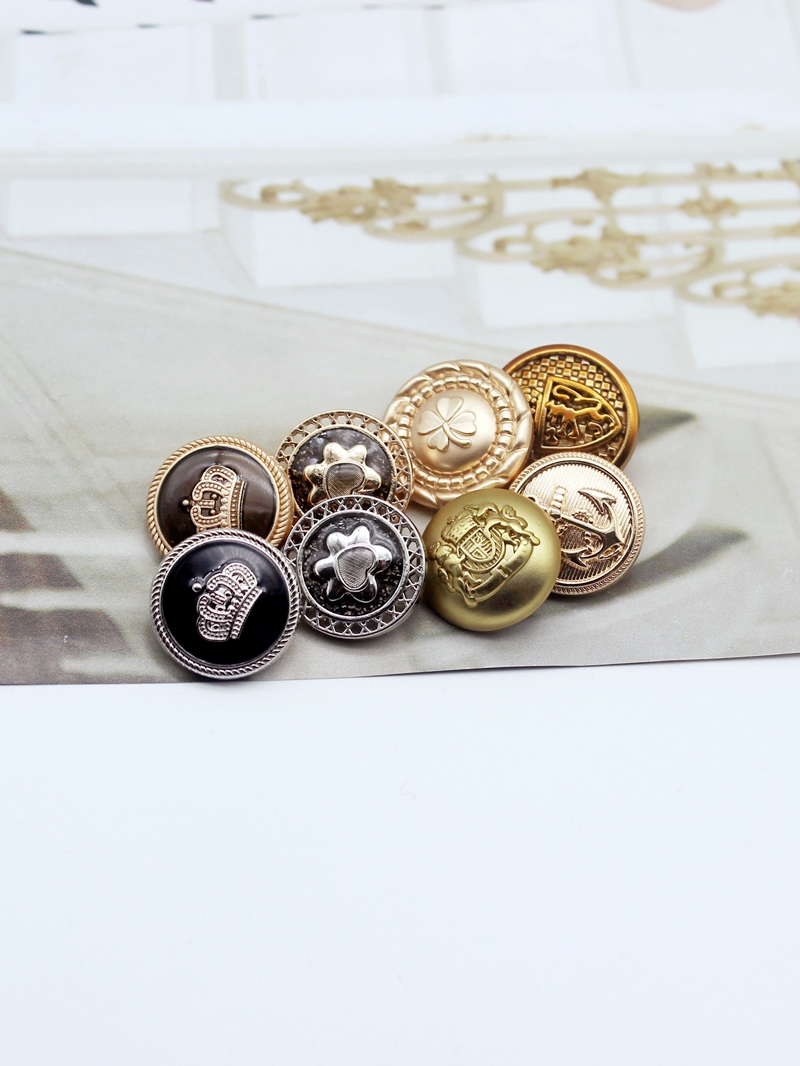 英伦学院小香风金属狮子双狮船锚呢子大衣外套百搭时尚纽扣子西装