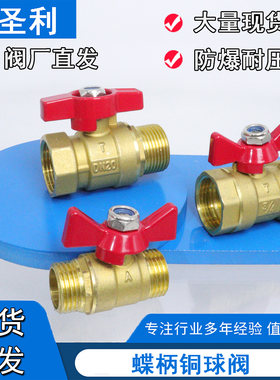 蝴蝶铜球阀小阀门水管气管