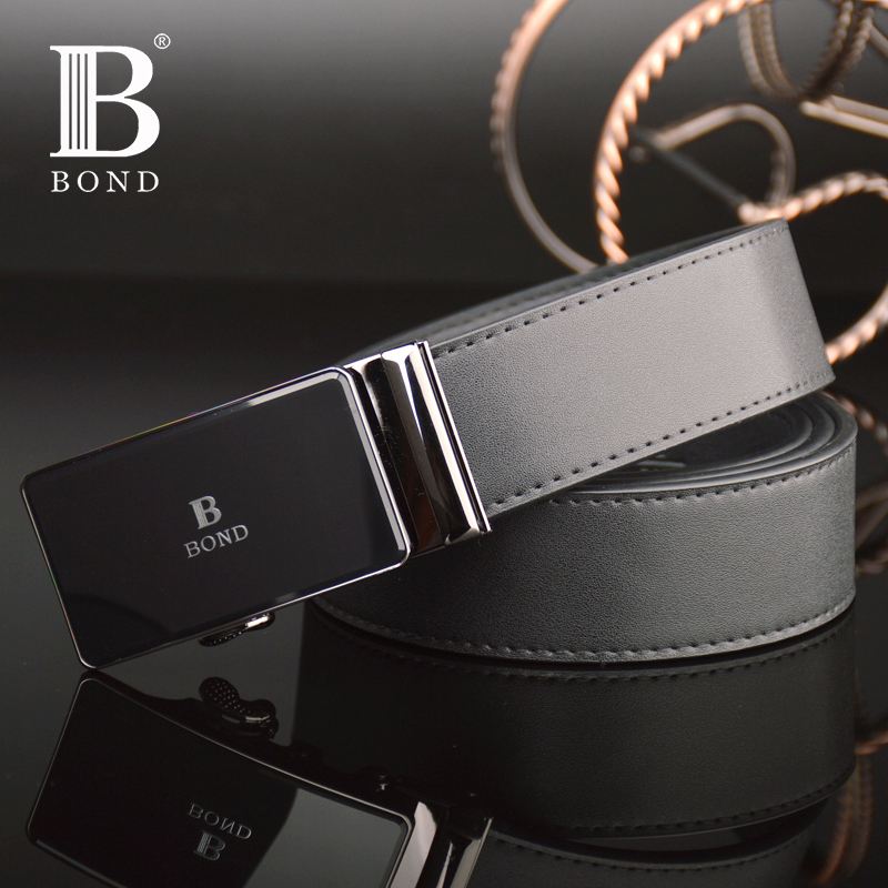 bond宾利世家男士真皮自动扣腰带时尚皮带潮青年商务休闲纯牛皮男