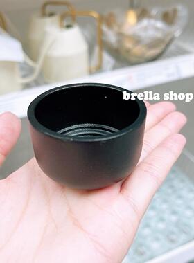 IKEA宜家代购 赫德瓦黑色小圆蜡烛拖 蜡烛台摆件 现代简约蜡烛杯