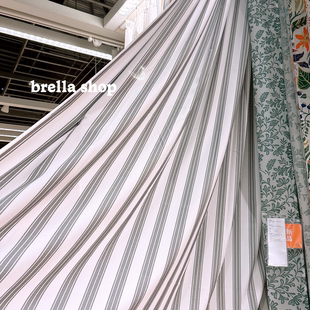IKEA宜家代购 防水防霉隔断帘灰白条纹挡水帘 斯达比奥巴简约浴帘