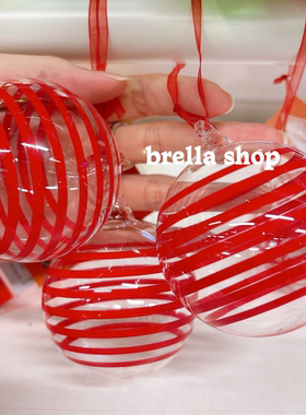 IKEA宜家代购 云芬特圣诞树装饰品玻璃彩球 圣诞树挂节日氛围红色