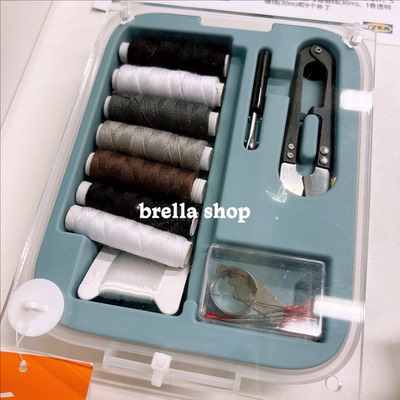 IKEA宜家代购缇克西缝补套装39件套 针线盒手工刺绣缝纫DIY针线包