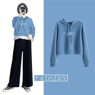 TF家族三代同款衣服 朱志鑫左航应援周边连帽卫衣女韩版短款上衣