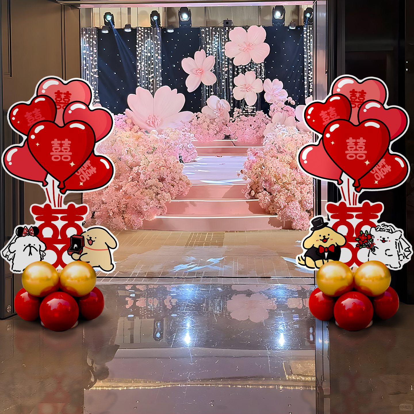 结婚礼路引牌kt板指示牌