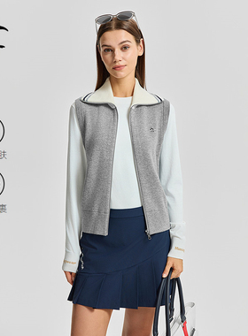 【柔软亲肤】Munsingwear万星威休闲秋冬女士翻领无袖外穿马夹