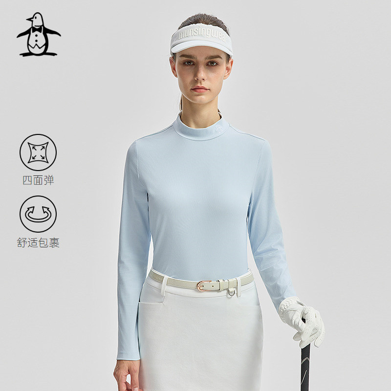 【四维动态支撑】Munsingwear万星威高尔夫秋冬女士长袖打底衫T恤