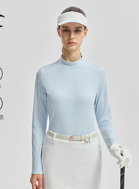 【四维动态支撑】Munsingwear万星威高尔夫秋冬女士长袖打底衫T恤