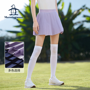 万星威女士春夏高尔夫运动百褶半身裙短裙 MUNSINGWEAR 四面弹