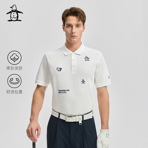【70周年款】Munsingwear万星威高尔夫男士上衣棉质短袖POLO衫