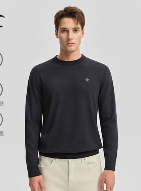 【谷波织法】Munsingwear万星威休闲秋冬男士圆领长袖毛衣T恤