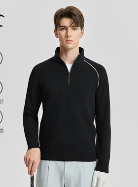 【柔软亲肤】Munsingwear万星高尔夫秋冬男士保暖插肩袖长袖卫衣