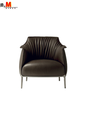 Design.M设计师家具archibald chair样板房售楼处矮背皮革沙发椅