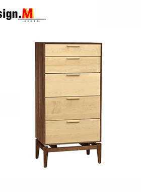 Design北欧水曲柳实木copeland 5 drawer dresser储物收纳柜 斗柜