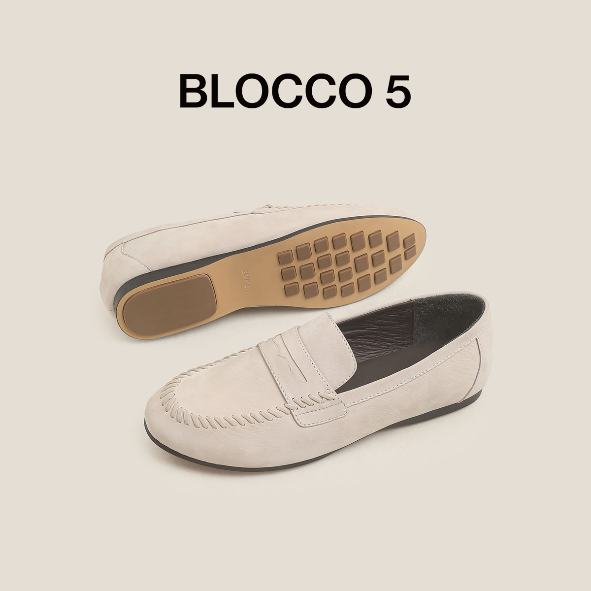 BLOCCO5新款一脚蹬女鞋乐福鞋