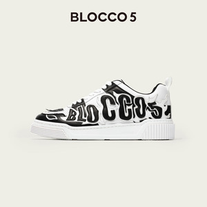 【宋亚轩同款】BLOCCO5女鞋春季时尚拼色休闲运动情侣火焰板鞋