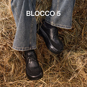 深口男女单鞋 厚底英伦风乐福鞋 镶钻系带泡芙鞋 BLOCCO5鞋 休闲皮鞋