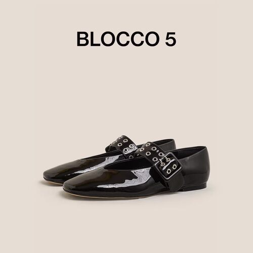 BLOCCO5春季方头玛丽珍单鞋女