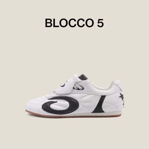 BLOCCO5时尚豹纹百搭德训鞋女