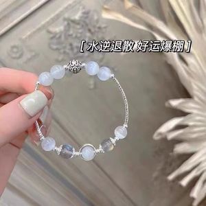 夏日时尚轻奢猫眼石手链月光石闺蜜情侣款水晶男女貔貅闺蜜手串