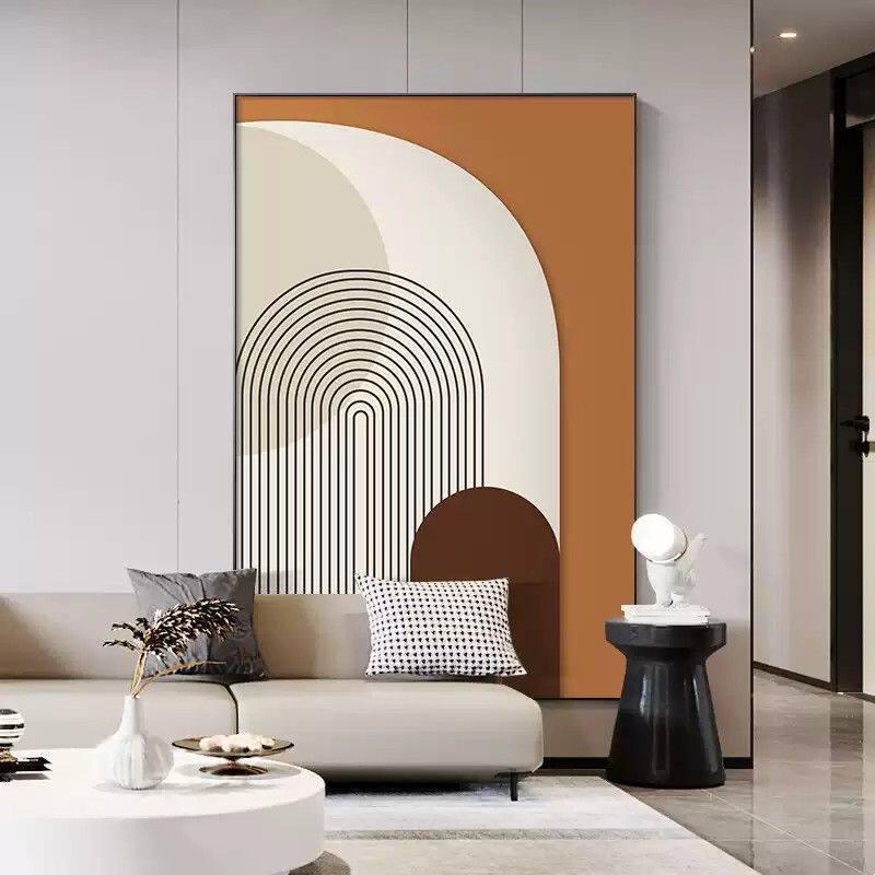 几何抽象客厅沙发背景墙装饰画现代简约入户玄关挂画高级感墙壁画