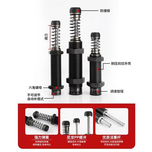 油压液压缓冲器 AD1410/ 1412/2016/2020/2025/2050/2580-5-n可调