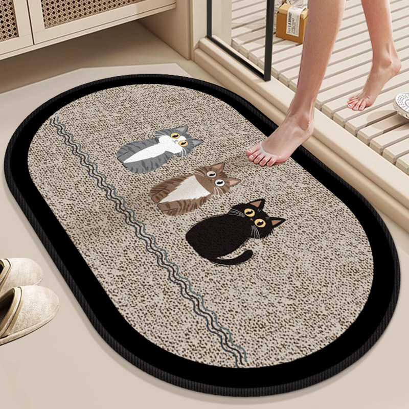 卫生间吸水地垫浴室防滑脚垫硅藻泥厕所门口脚踩垫子卫浴速干地毯,居家布艺,家用脚垫,淘宝优惠券,粉丝福利购,淘宝优惠卷