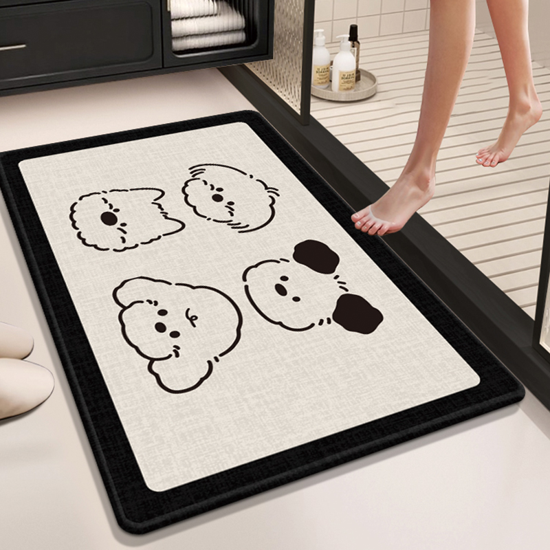 卫生间地垫浴室吸水防滑地毯厕所洗手间门口脚垫加厚速干踩脚垫子