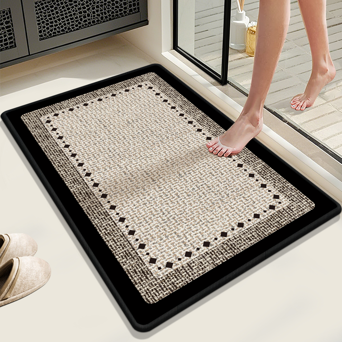 硅藻泥浴室防滑吸水速干加厚地垫