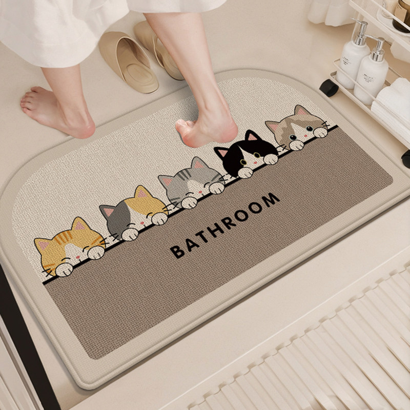 卫生间吸水地垫浴室外防滑垫子洗手间厕所门口门垫地毯速干脚垫子,居家布艺,家用脚垫,淘宝优惠券,粉丝福利购,淘宝优惠卷