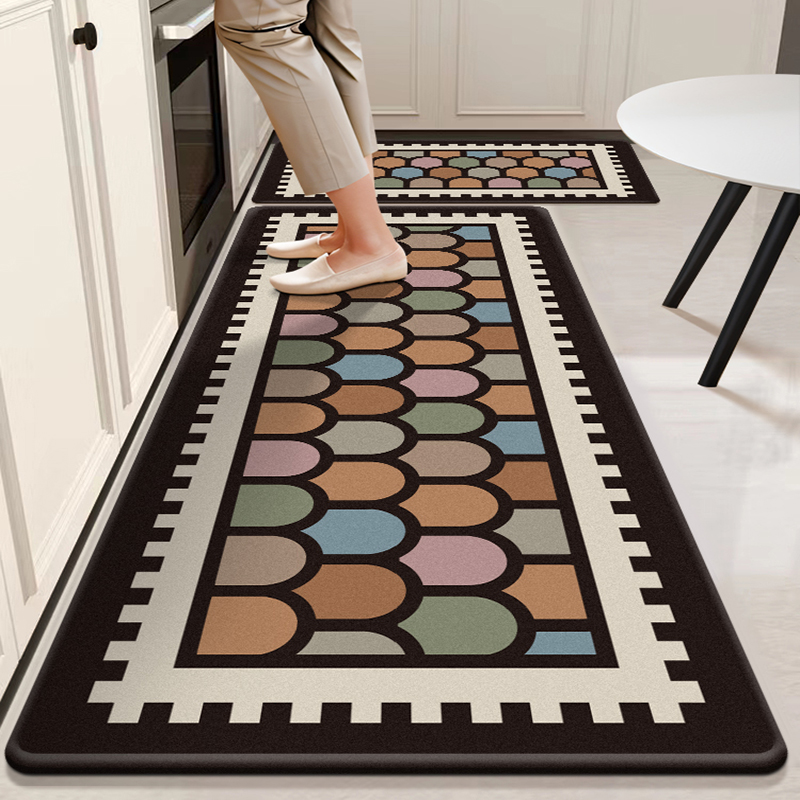 厨房地垫2025新款防水防油防滑专用脚垫子吸水耐脏可擦免洗地毯