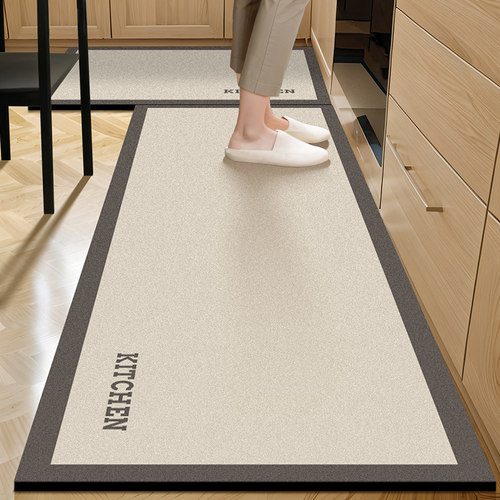 厨房地垫防滑防油可擦免洗耐脏2024新款专用防水脚垫门口地毯网红