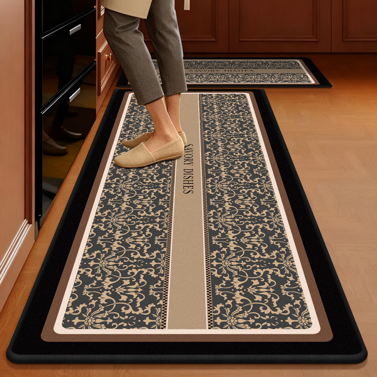 厨房防滑防油吸水吸油地垫免洗