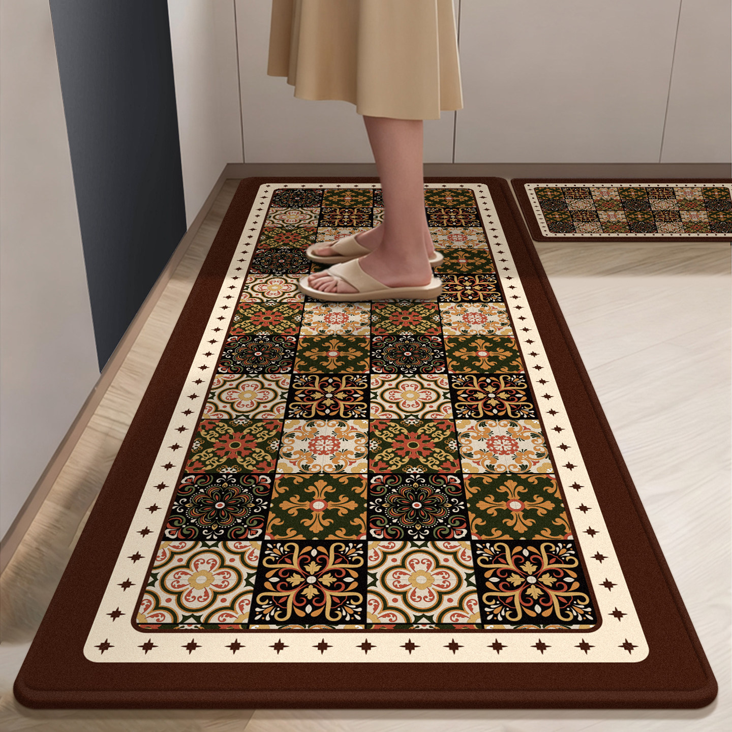 厨房地垫防滑防油可擦洗地毯家用防水吸油耐脏专用脚垫子2026新款,居家布艺,厨房地垫,淘宝优惠券,粉丝福利购,淘宝优惠卷