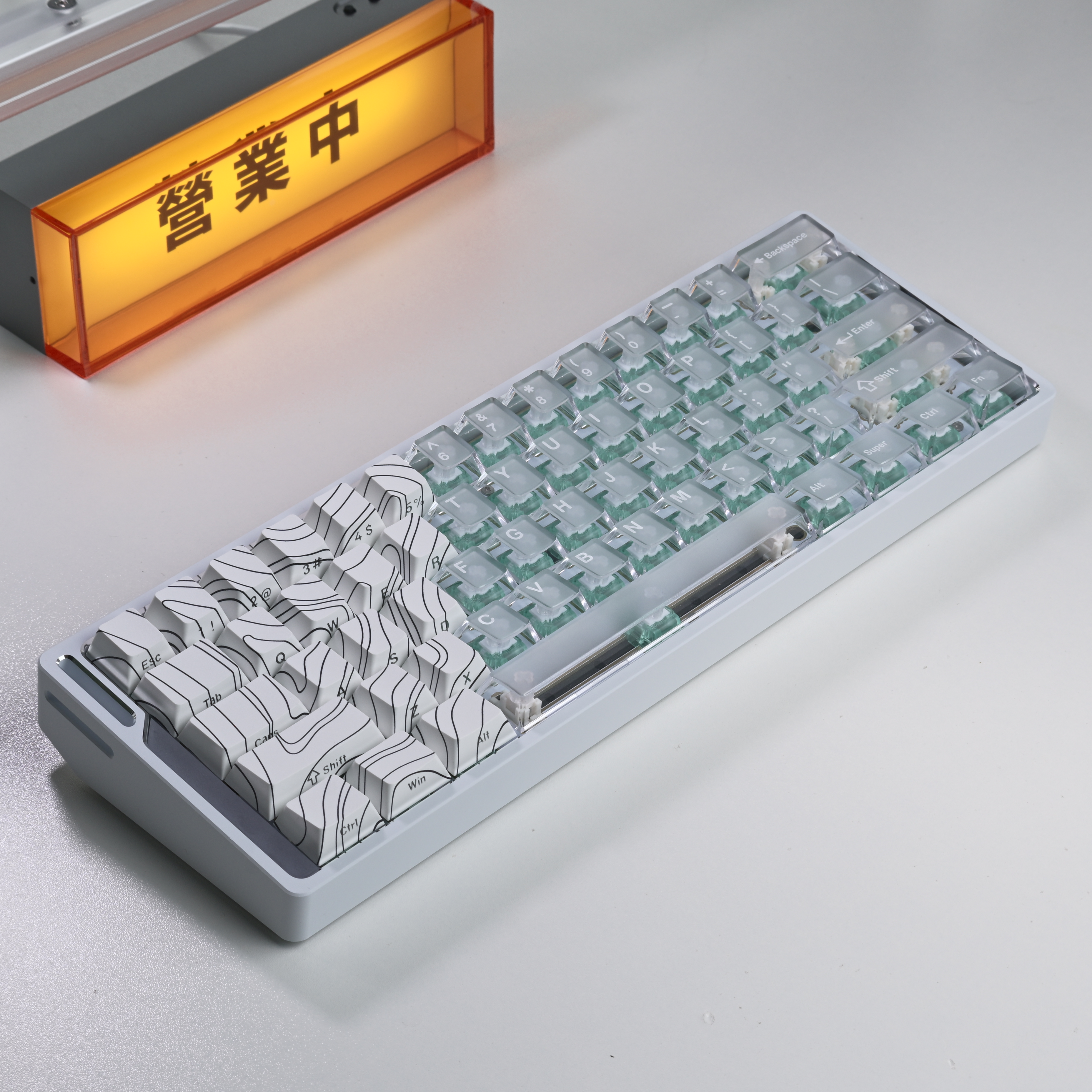 WOOTING满改客制化等高线PC雾透