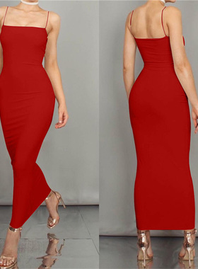 2024 New Sexy Women sling party dress night club dress吊带裙