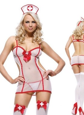 Sexy cosplay nurse uniform jumpsuit护士制服角色扮演连体衣女